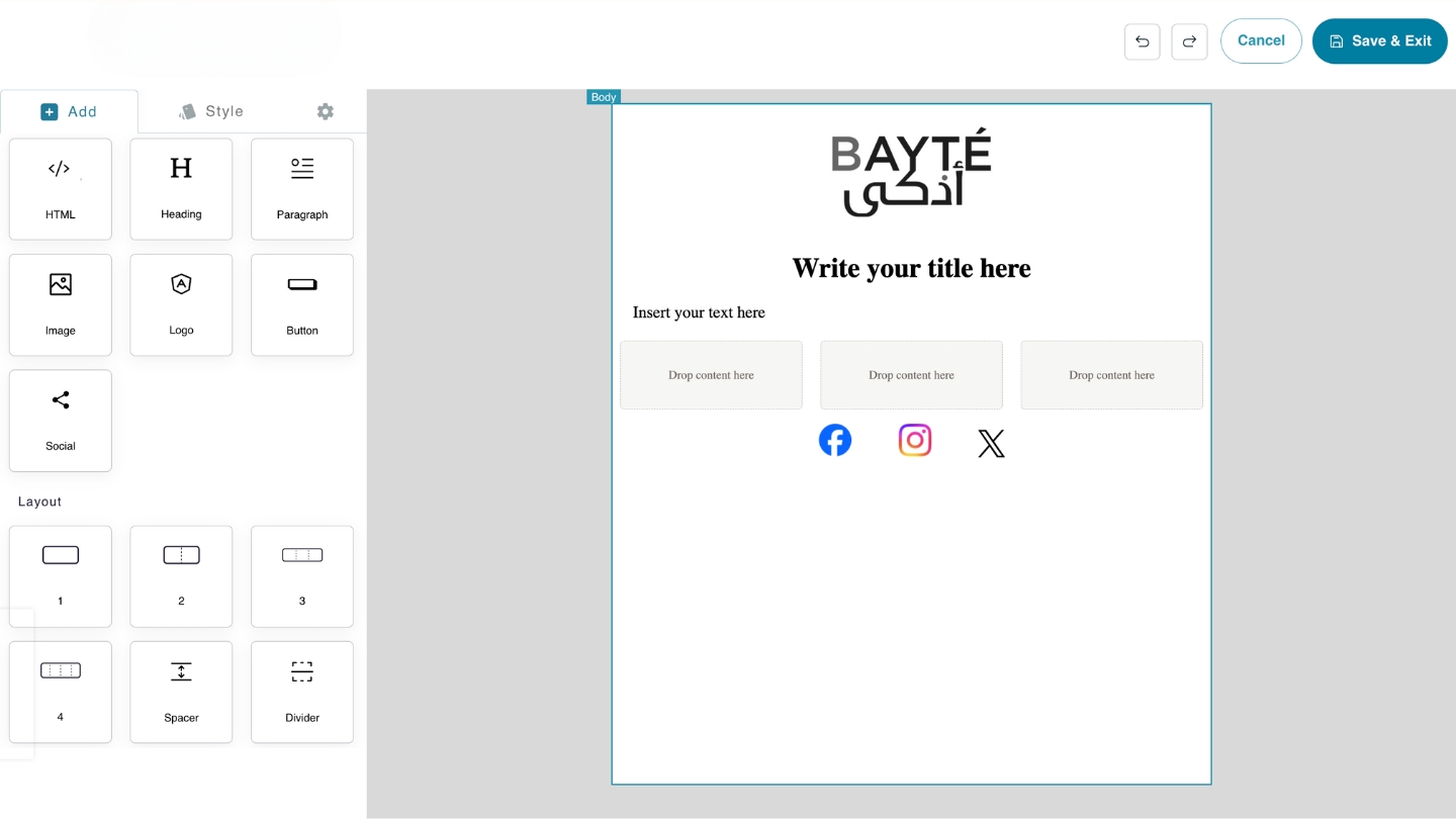 HTML Drag‑and‑Drop Editor